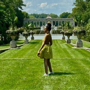 Free People Yellow Mini Dress